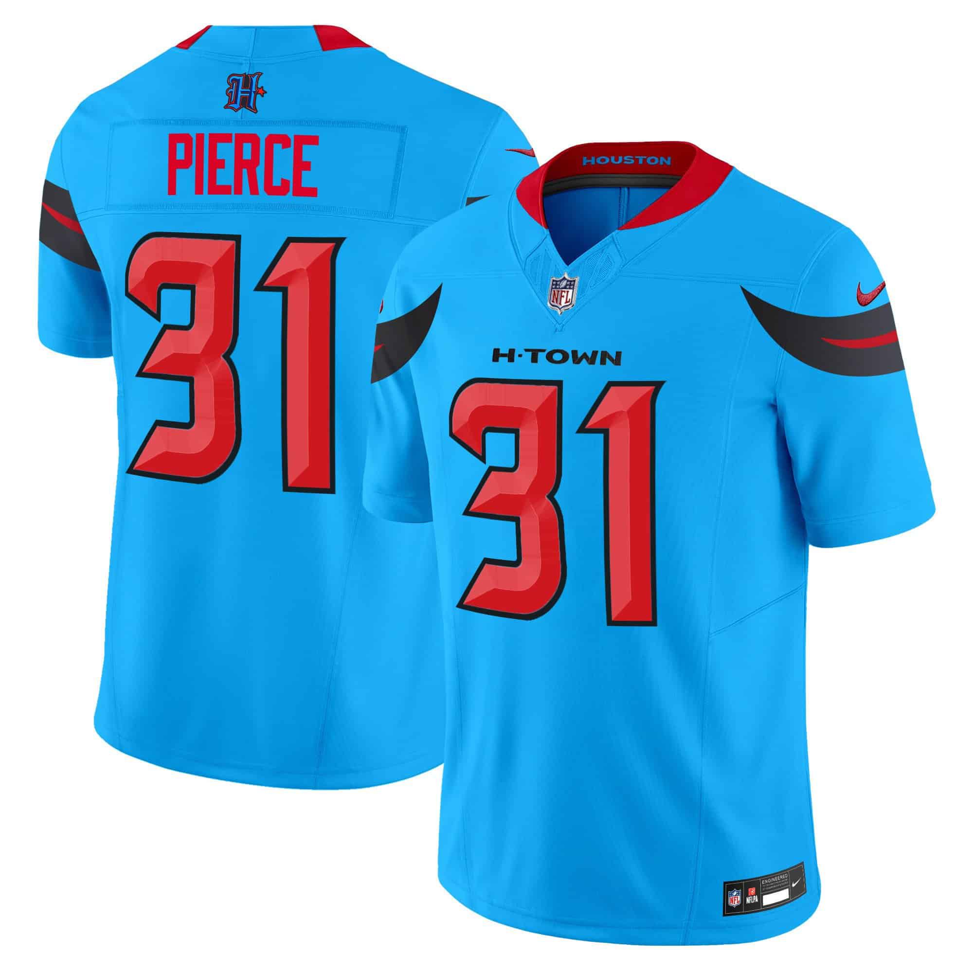 Men Houston Texans #31 Pierce Light Blue 2024 Nike Vapor Limited NFL Jersey->indianapolis colts->NFL Jersey